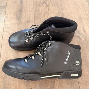 Timberland Euro Hiker Shell Toe Black Leather Boots Mens 15M Work Safety
